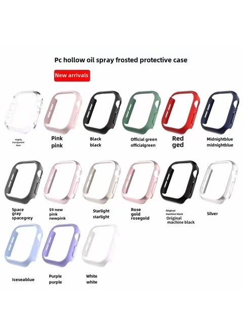 For Apple 46/44/41/45 Watch Iwatch S10 49MM Border Ultra Half Bag Protective Case-Color:Black Frame (no Glass) + Carton Packaging-Exterior Dimension:38mm