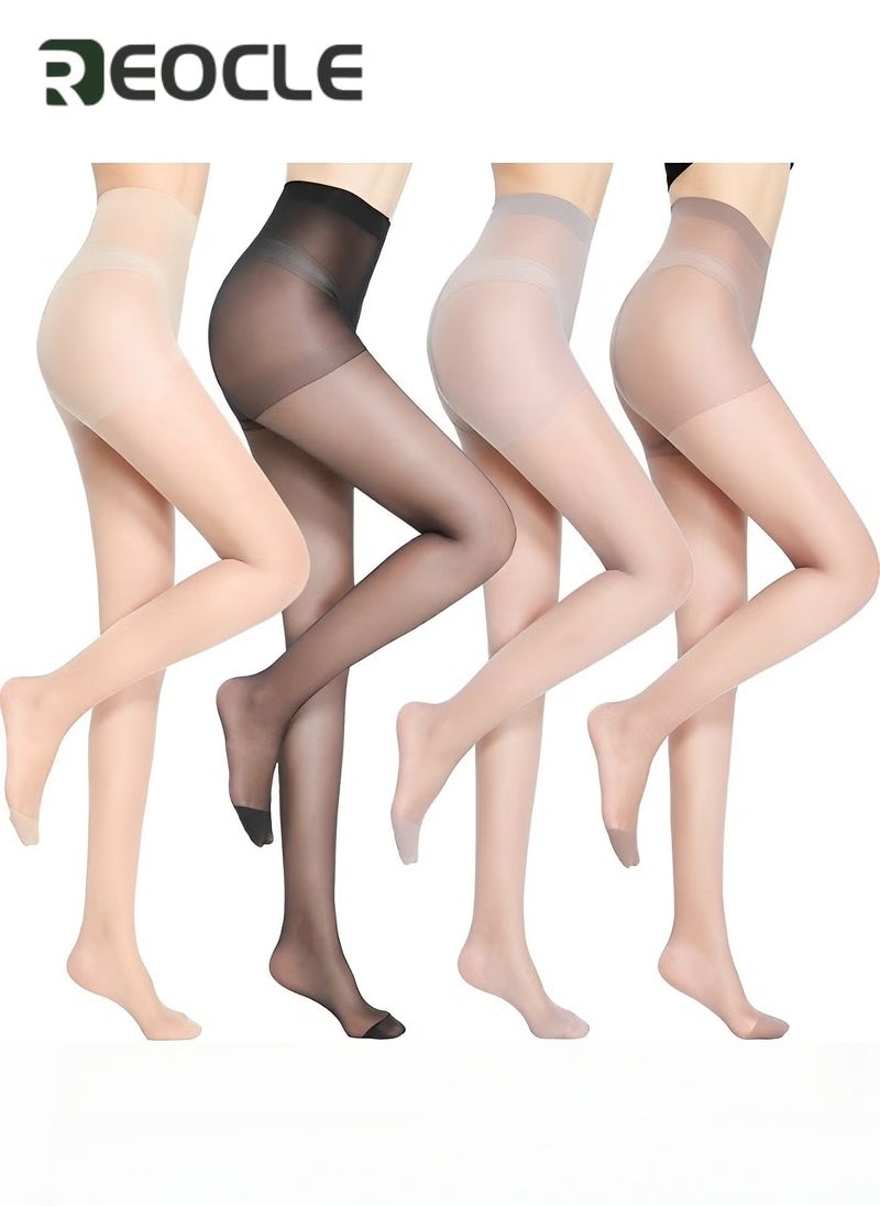 REOCLE Women's Sheer Tights Control Top Pantyhose Universal Stretch Anti-scratch Stockings Lightweight Comfortable Pantyhose  - Image 4