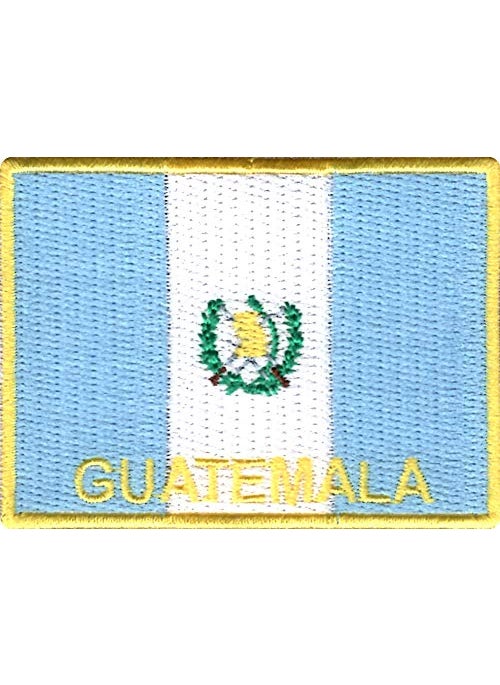 Artist Unknown - Guatemala Flag Applique Embroidered Sweing Patch Suitable for Jackets, Bags, T-Shirts, Jeans, Pants, Outdoor Clothing ; Size: 7cm x 5cm ; Imported from Malaysia (1 Piece) - Image 1