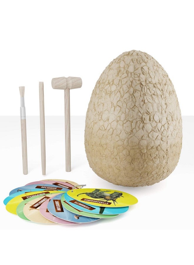 دان آند دارسى نشاط عيد الفصح على شكل بيضة ديناصور عملاقة - اكتشف 12 ديناصورًا مفاجئًا كبيرًا فريدًا في بيضة واحدة مملوءة عملاقة - اكتشف علم الآثار الخاص بلديناصورات - هدايا عيد الفصح الخاصة بألعاب الديناصورات للأولاد والبنات - Image 3