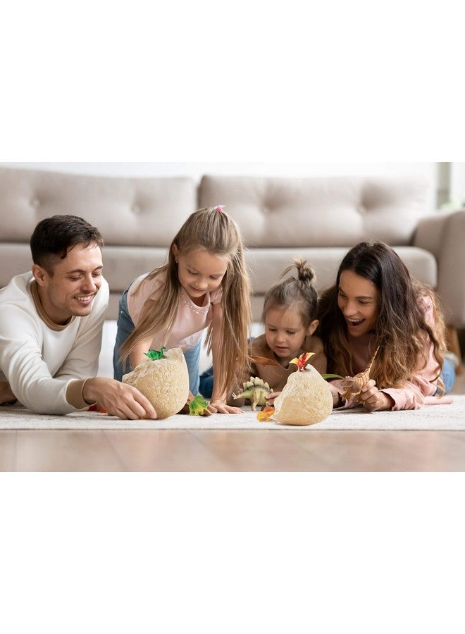 دان آند دارسى نشاط عيد الفصح على شكل بيضة ديناصور عملاقة - اكتشف 12 ديناصورًا مفاجئًا كبيرًا فريدًا في بيضة واحدة مملوءة عملاقة - اكتشف علم الآثار الخاص بلديناصورات - هدايا عيد الفصح الخاصة بألعاب الديناصورات للأولاد والبنات - Image 4