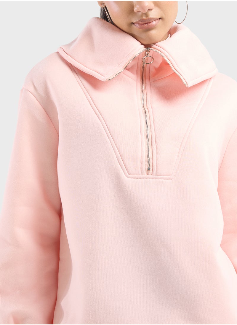 FRWD - Zip Up Oversize Sweatshirt - Image 1