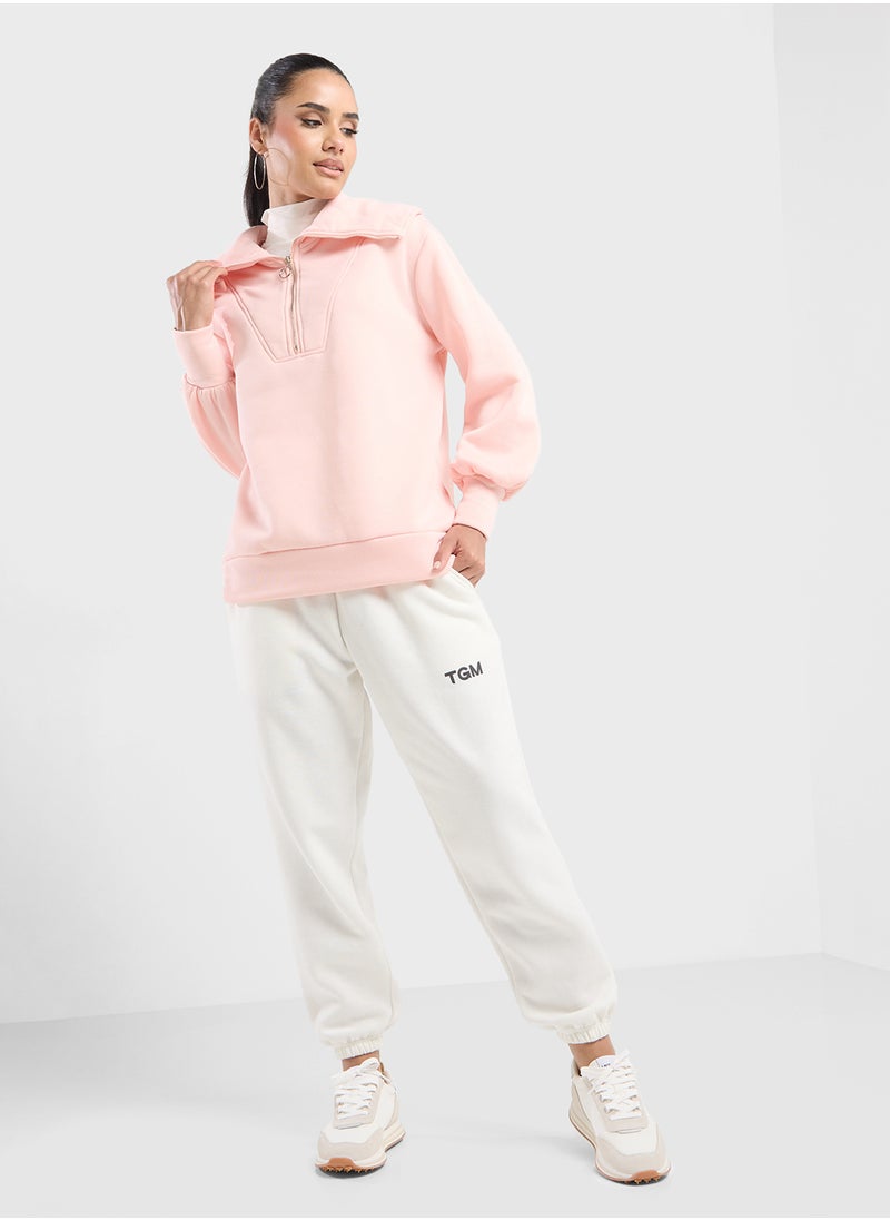FRWD - Zip Up Oversize Sweatshirt - Image 1