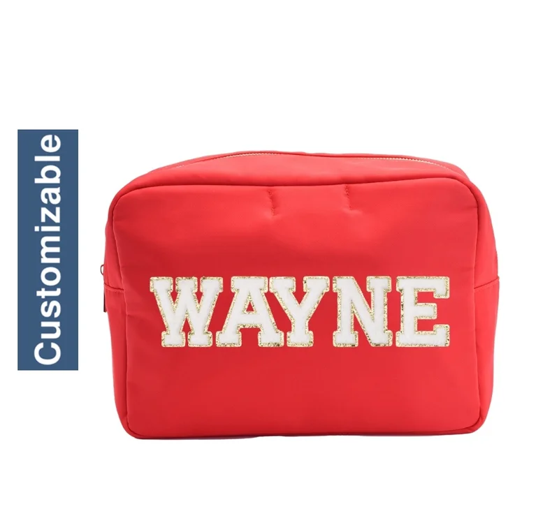 The Happy Tribe Personalised Large Pouch, Red