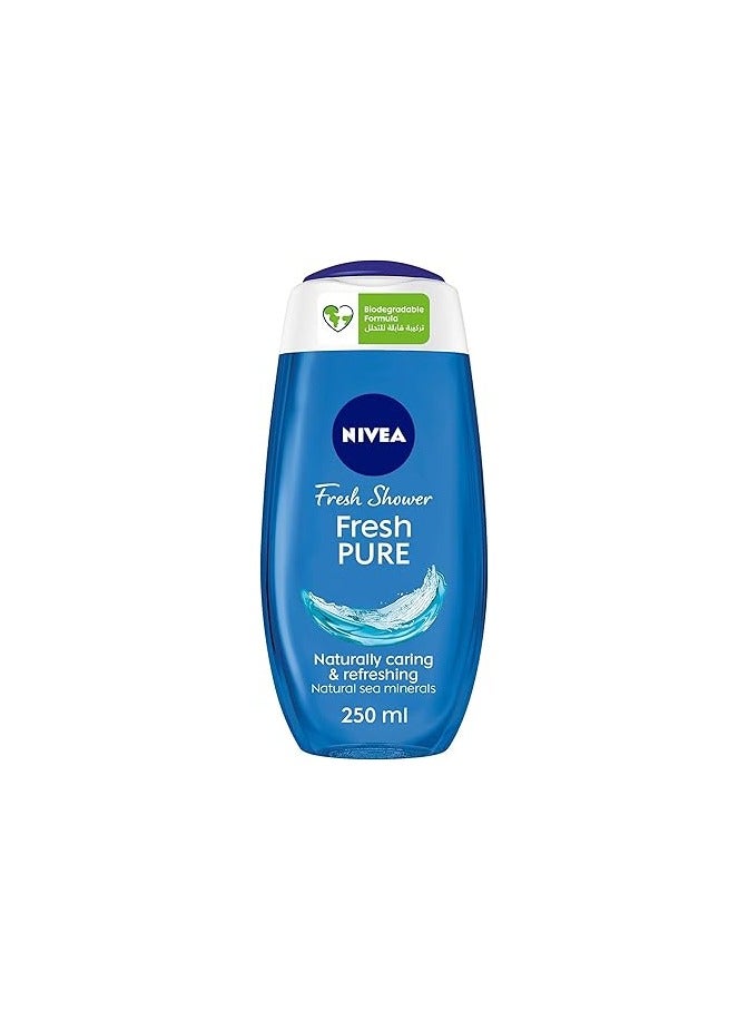 Nivea جل استحمام غسول الجسم، رائحة مائية من معادن البحر النقية، 250 مل