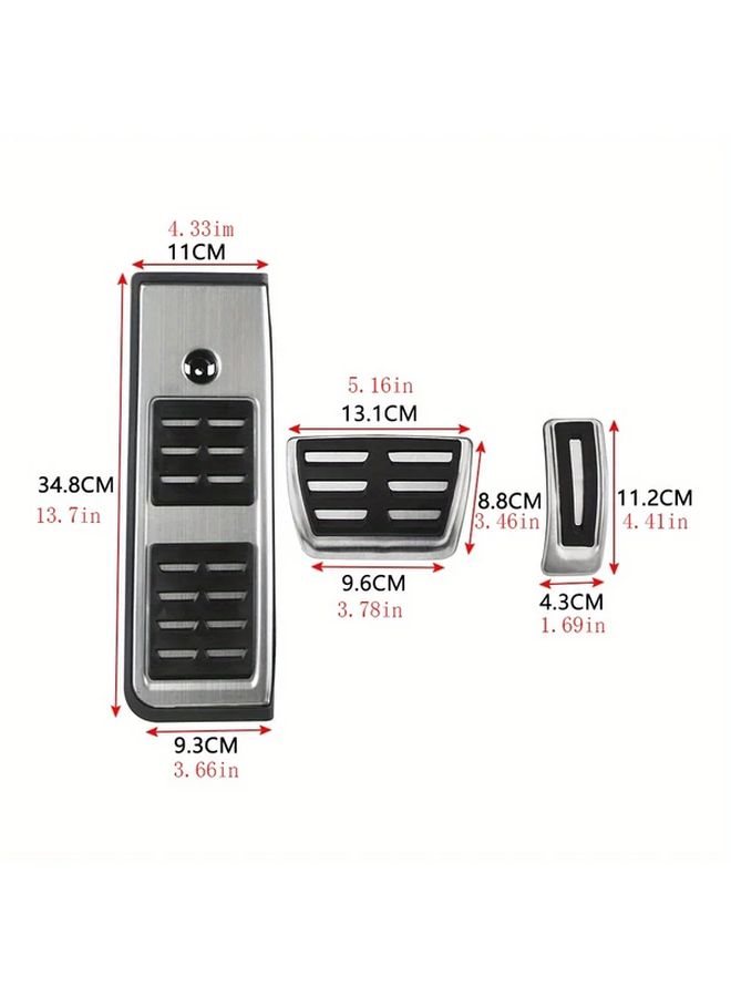 Universal Car Pedal Cover Set 3Pcs Gas Brake Accelerator Foot Support Non Slip - Image 2