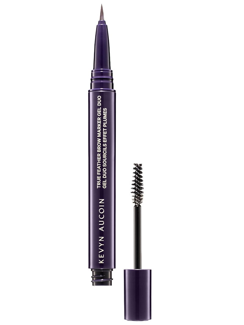 Kevyn Aucoin Kevyn Aucoin True Feather Brow Marker Gel Duo Dualended Shapes defines  sets brows for full natural finish Precise makeup brush tip Invisible gel formula creates flexible hold 