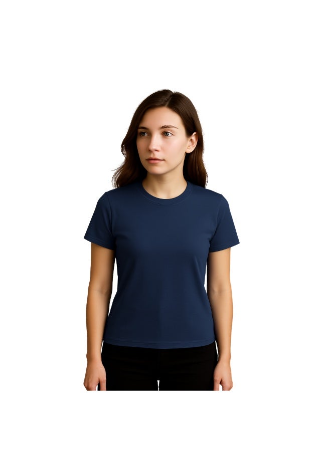 برينت شوب فور مي تي شيرت نسائي ممشط برقبة مستديرة للبالغين، 190 جرام لكل متر مربع، قطن خالص، ألوان أساسية - Image 2