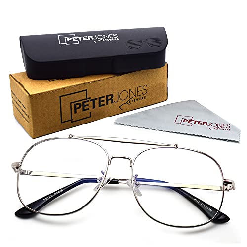 Peter Jones Square Medium Computer Glasses for Men Women with Zero Power Blue Light BlockingLenses (SIZE MEDIUM) AG234 - Image 5