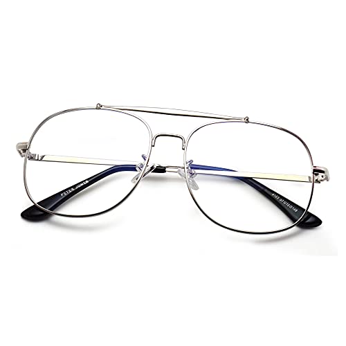 Peter Jones Square Medium Computer Glasses for Men Women with Zero Power Blue Light BlockingLenses (SIZE MEDIUM) AG234 - Image 1
