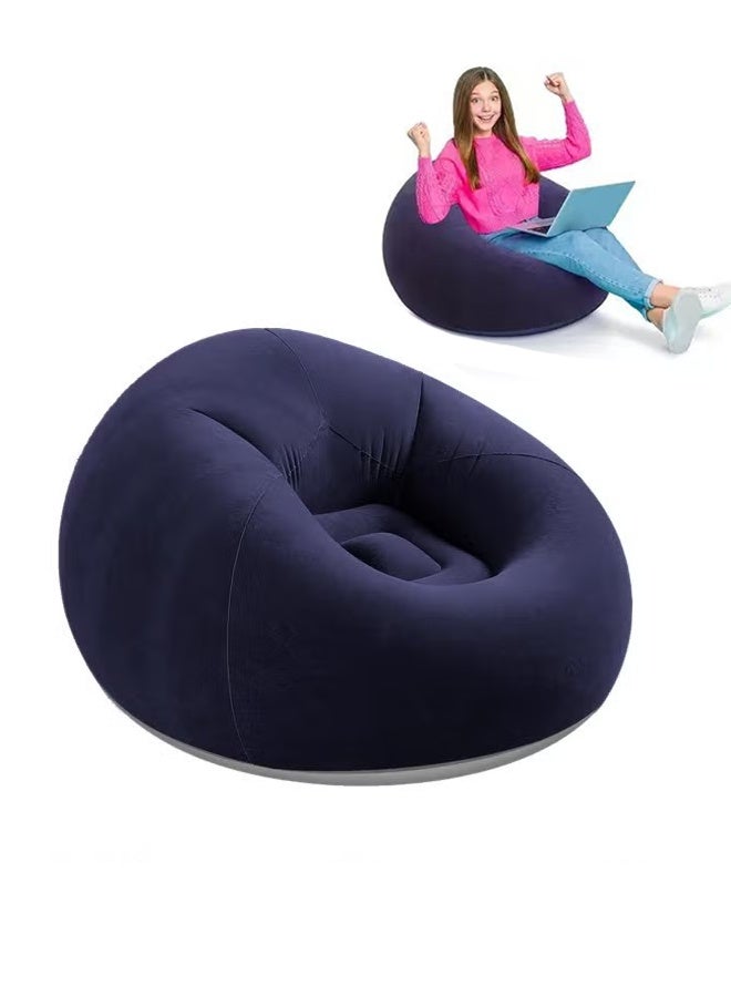 Vixplorn Adult Inflatable Sofa Chair, Home Lounge Chair with Electric Air Pump, Foldable Sofa & Inflatable Lounger. Portable and stylish, crafted from soft plush fabric. Perfect for reading, living rooms, bedrooms, and outdoor fun. - Image 1