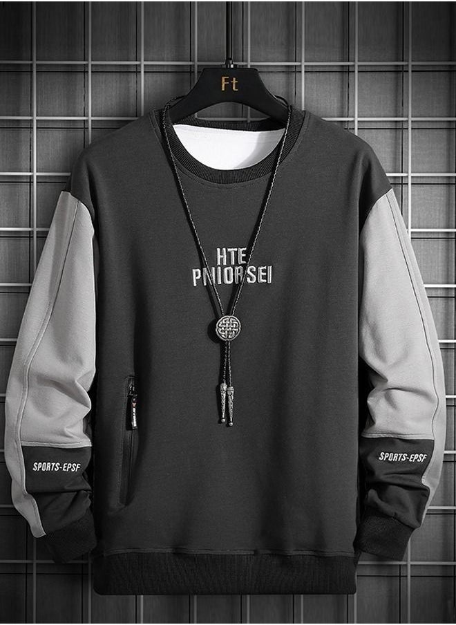 NIBEMINENT - Men's Long Sleeved Sweater Trend Korean Youth Top T-Shirt Autumn 2021 - Image 1