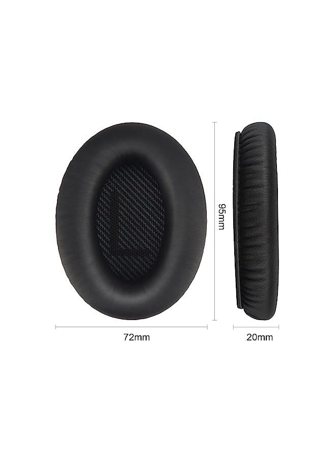 erorex Replacement Earpads Cushions For Bose Quietcomfort 35 Ii 45 Qc35 Qc45 Qc35 Ii Headphones With Qc35 Shaped Scrims With 'L And R' Lettering Qc25 Qc15 Qc2 Soundtrue Soundlink Ear Pads Black  - Image 4