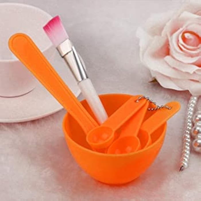 KAVIN Professional Use 6 In 1 Bleach Mixing Tool Kit Bleach Bowl With Spoon, Brush And Stick For Home And Parlour Use Random Colours - Image 3