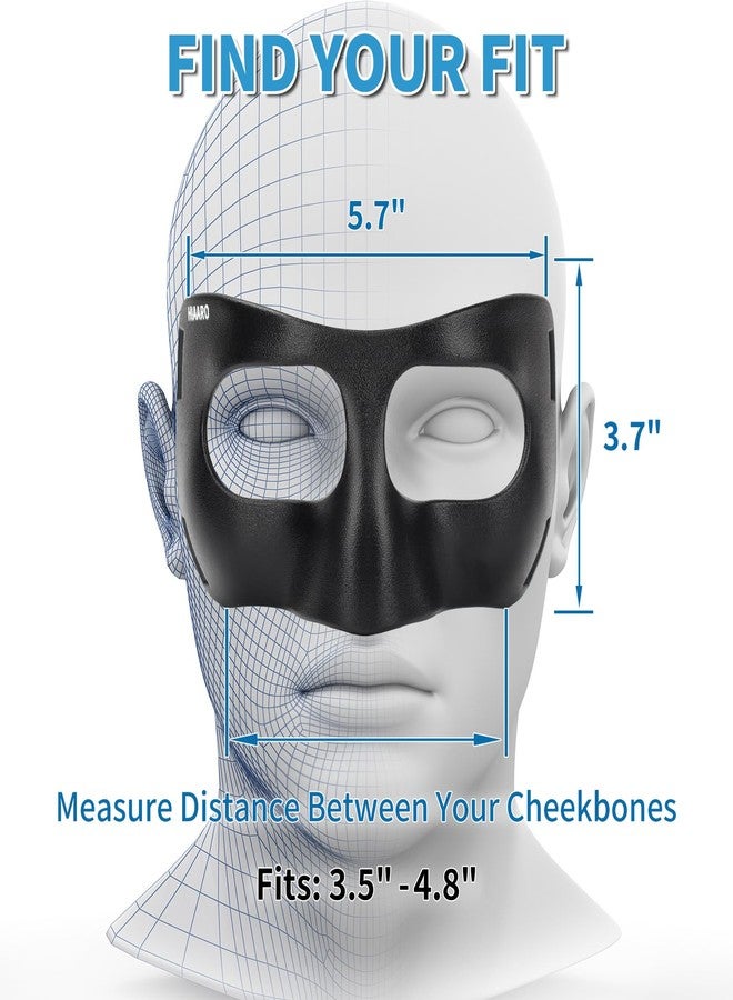 HIAARO QK03B Matte Nose Guard for Broken Nose, Basketball Face Mask, Protective Sports Shield for Soccer, Adjustable with Padding for Men and Women - Image 2