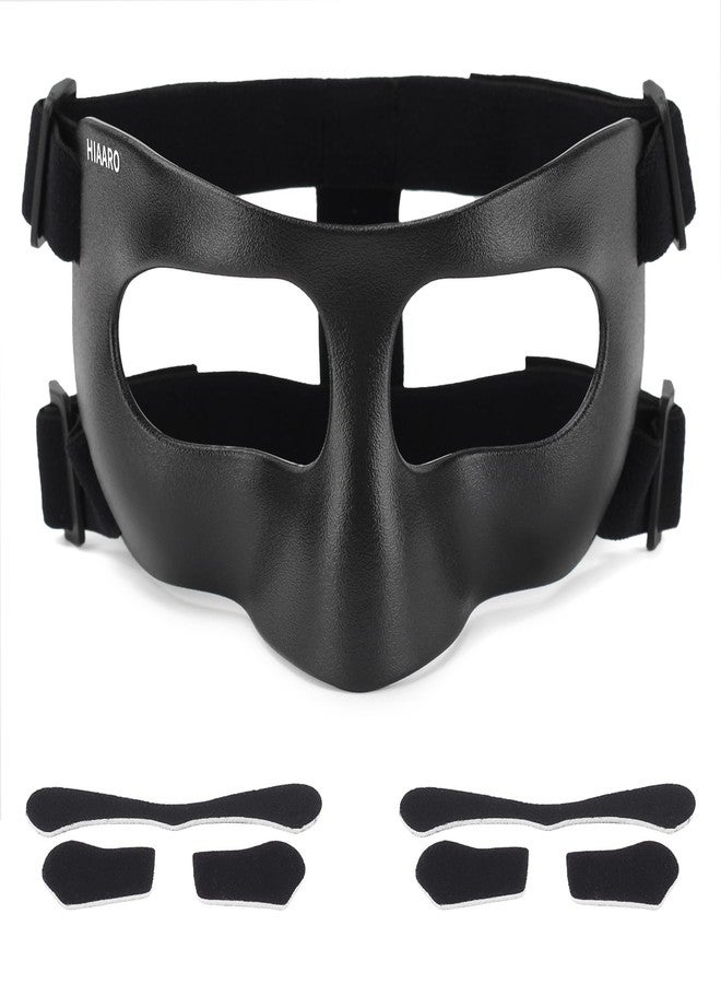 HIAARO QK03B Matte Nose Guard for Broken Nose, Basketball Face Mask, Protective Sports Shield for Soccer, Adjustable with Padding for Men and Women - Image 1