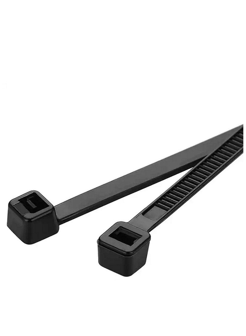 SYOSI Cable Zip Ties, Black Standard Self-Locking Nylon Cable straps Plastic Wire Wrap Heavy Duty Ties, Multi Purpose Industrial Grade Cable Wire Ties - Image 2