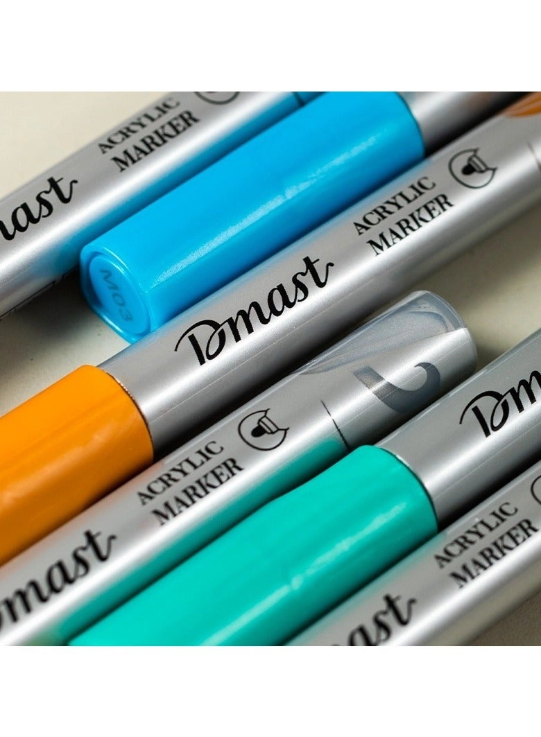 DMAST ACRYLIC MARKER 6CLR METALLIC - C350 - Image 2