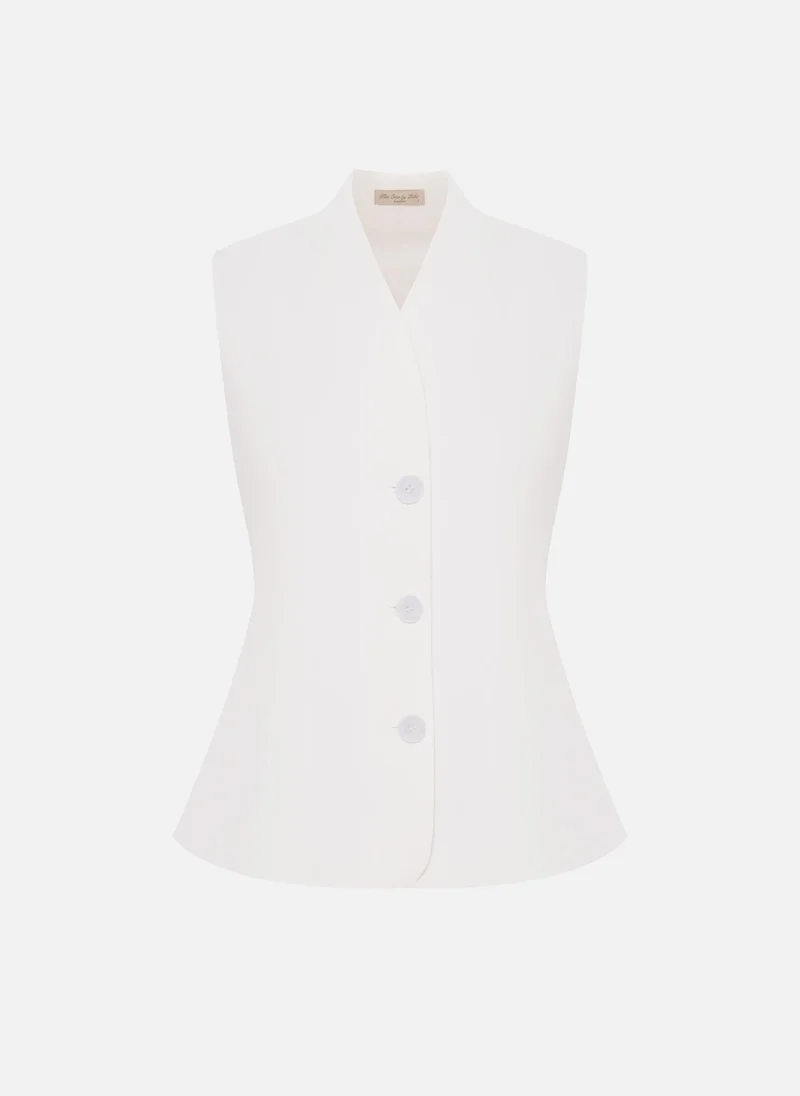 Lichi Flared waistcoat with large buttons
