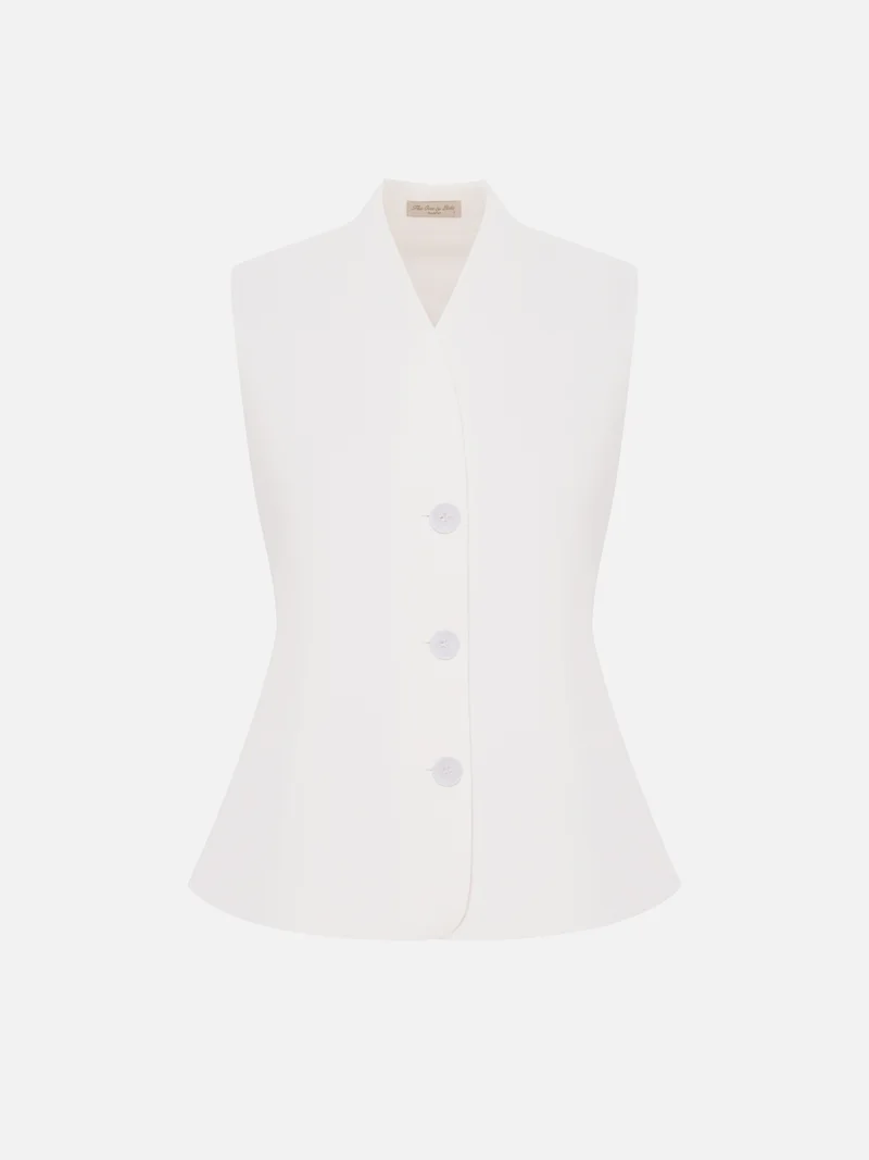 ليتشي صدرية واسعة بأزرار كبيرة