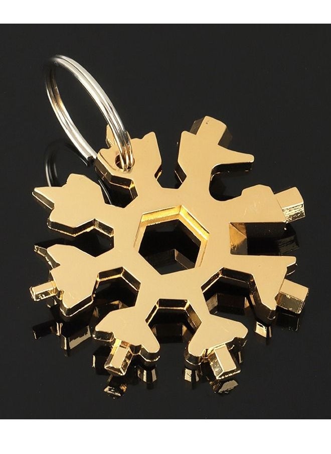 fashionhome Heptagon Shaped Key Chain Auto Vehicle Key Ring  - Image 1