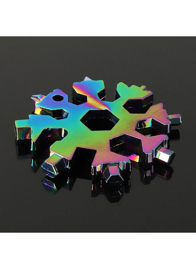fashionhome Heptagon Shaped Key Chain Auto Vehicle Key Ring  - Image 3