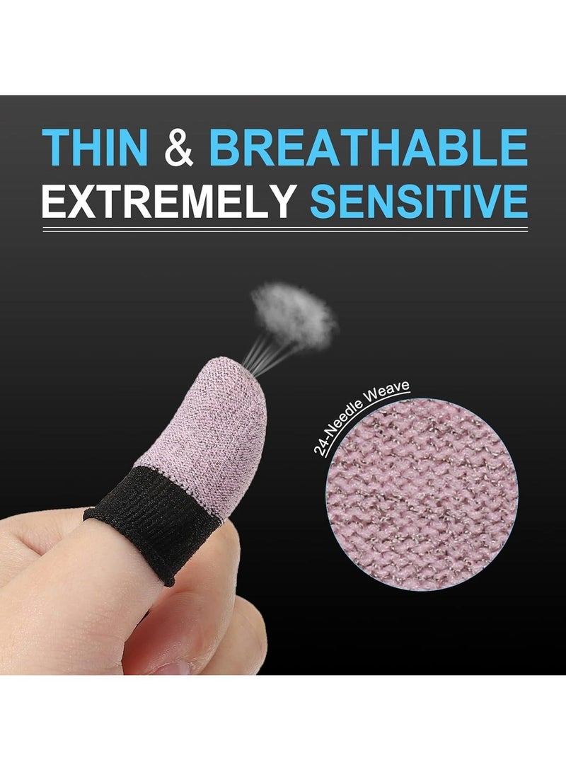 Finger Sleeves for Gaming, Gamer Thumb Sleeves Mobile Gaming Stabilizer Compression Support Sleeve, PUBG Finger Gloves for Gaming Gloves COD Mobile Phone Game Finger Covers Wrap, 5Pairs - Image 3