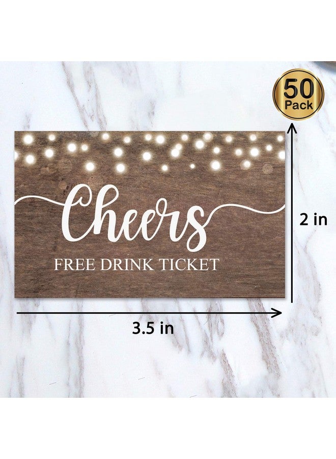 جيفت آيديا ووركشوب 50 تذكرة مشروبات مجانية، تذاكر Cheers، كوبونات تذاكر مشروبات ريفية للحصول على مشروب مجاني في حفلات الزفاف أو المناسبات العملية أو الحفلات، تذاكر مشروبات للمناسبات، تذاكر مشروبات مجانية للمشروبات الغازية أو قسائم الطعام. - Image 2