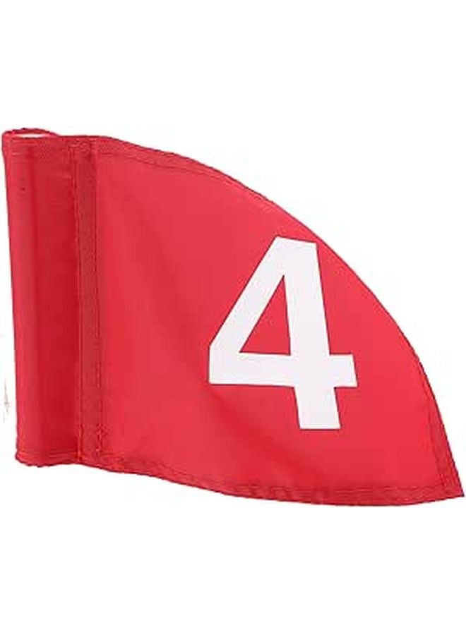 Detachable Number Pin Flag Red 4 Wear Resistant Putting Practice Marker - Image 1