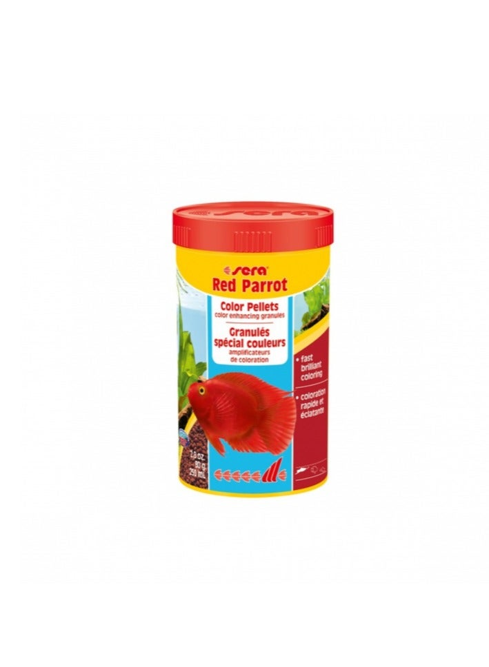 Sera Red Parrot Fish Food 250ml 2.8oz- 80g - Image 1