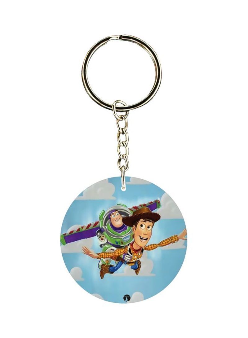 Cartoon Printed Double Sided Keychain
