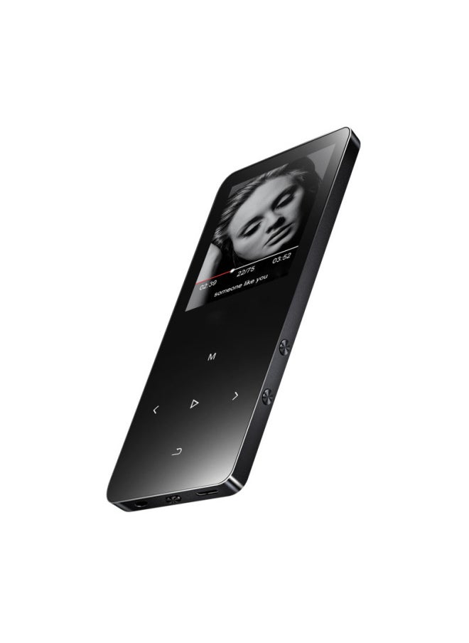 X2 Touch Screen MP3 Bluetooth External 1.8 Inch Bluetooth MP3 Player Metal Touch Screen Mp4 Music Player-Body Color:Black (Bluetooth + External)-Memory Capacity:4GB