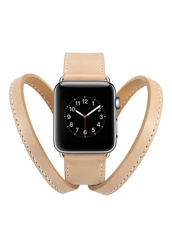 ترامكس سوار بديل لساعة أبل سلسلة 1/2/3 42 مم بيج - Image 1