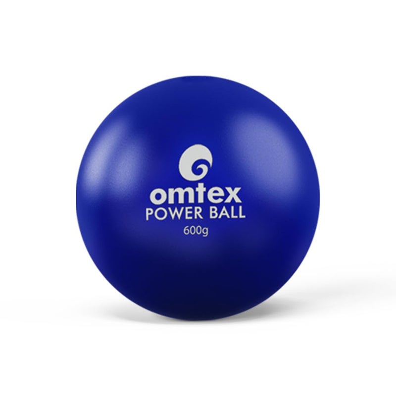 omtex Weighted Balls 600 g for Power Hitting, Batting and Pitching Training Suitable for Teenager & Athlete, Build Strength and Muscle, Improve Technique and Form - Blue(Cricket),Rubber - Image 1