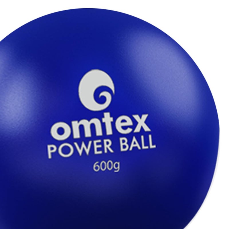 omtex Weighted Balls 600 g for Power Hitting, Batting and Pitching Training Suitable for Teenager & Athlete, Build Strength and Muscle, Improve Technique and Form - Blue(Cricket),Rubber - Image 2