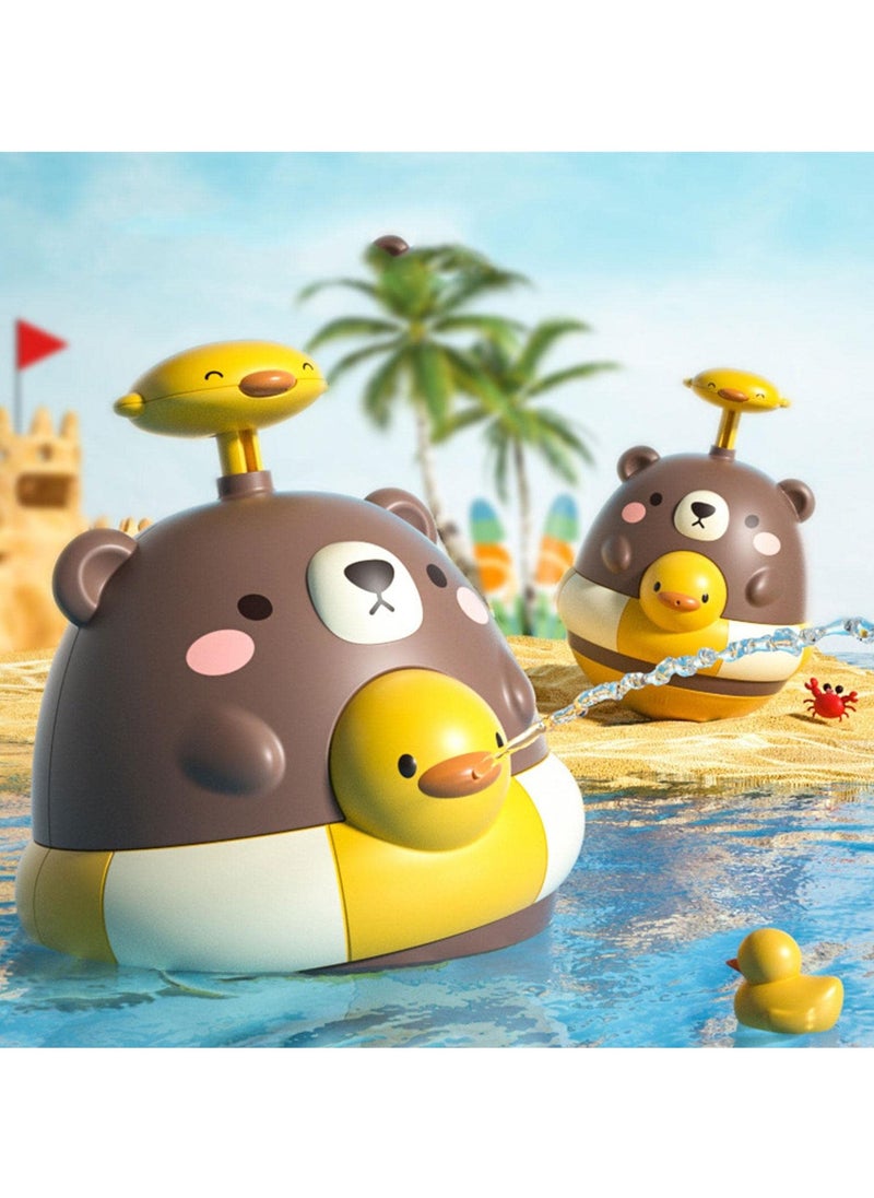 SYOSI - Duck Pattern Fountain Bath Toys, Baby Bath Toy with Water Spray Feature, Fun and Safe Baby Shower Bath Toys for Toddlers, Girls, and Boys - Image 1