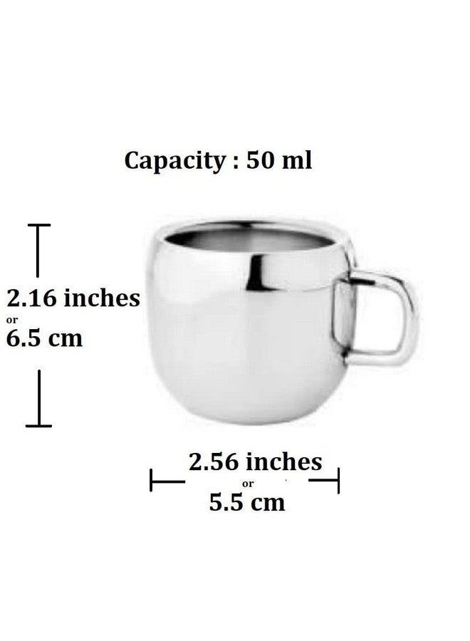 VISAXMI VISAXMI® Tea & Coffee Cups| Stainless Steel Double Wall Cup| Latest Stylish Design Cold Outside Hot Inside Double Walled Stainless Steel Cup & Coffee Mugs (12pcs Apple Shape Tea Cup) - Image 3