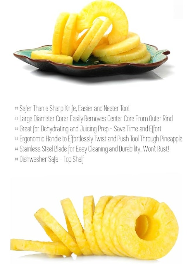 2 Pack Pineapple Slicers Corer Tools Stainless Steel Remove Peel Cut - Image 3