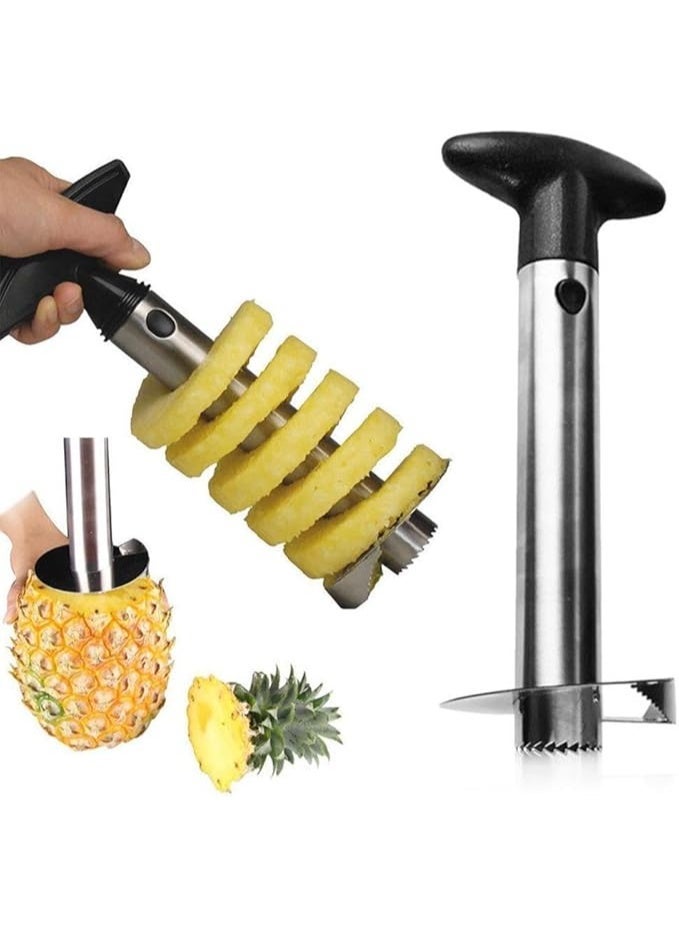 2 Pack Pineapple Slicers Corer Tools Stainless Steel Remove Peel Cut - Image 2