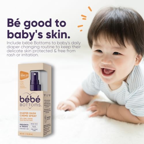 Taro Bébé Bottoms Baby Diaper Rash Cream Spray, No-Rub Touch Free Application for Sensitive Skin 1.7oz (50 ml) - Image 5