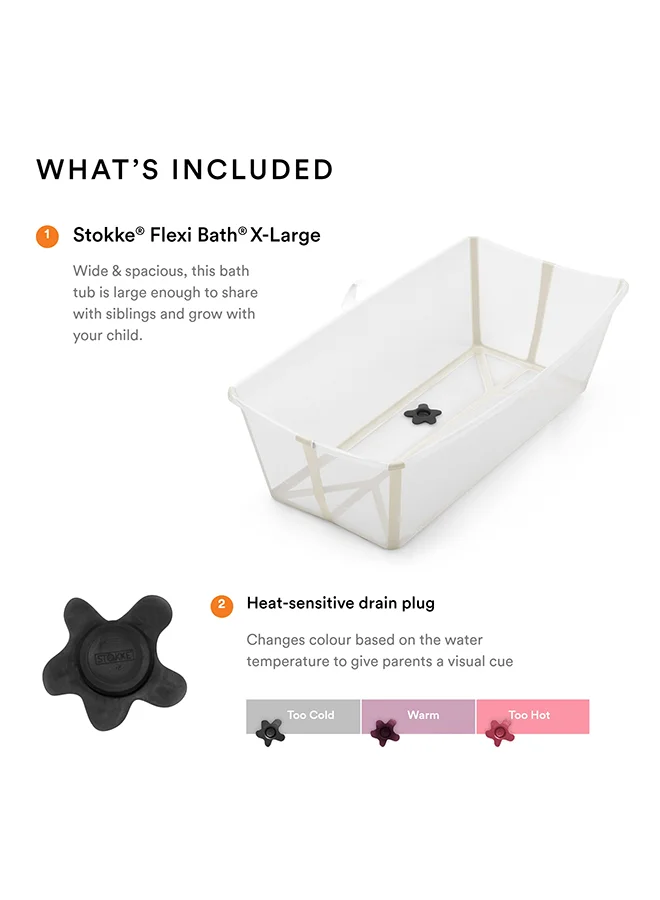 ستوك Flexi Bath X Large Extra-Large Foldable Baby Bath In Sandy Beige
