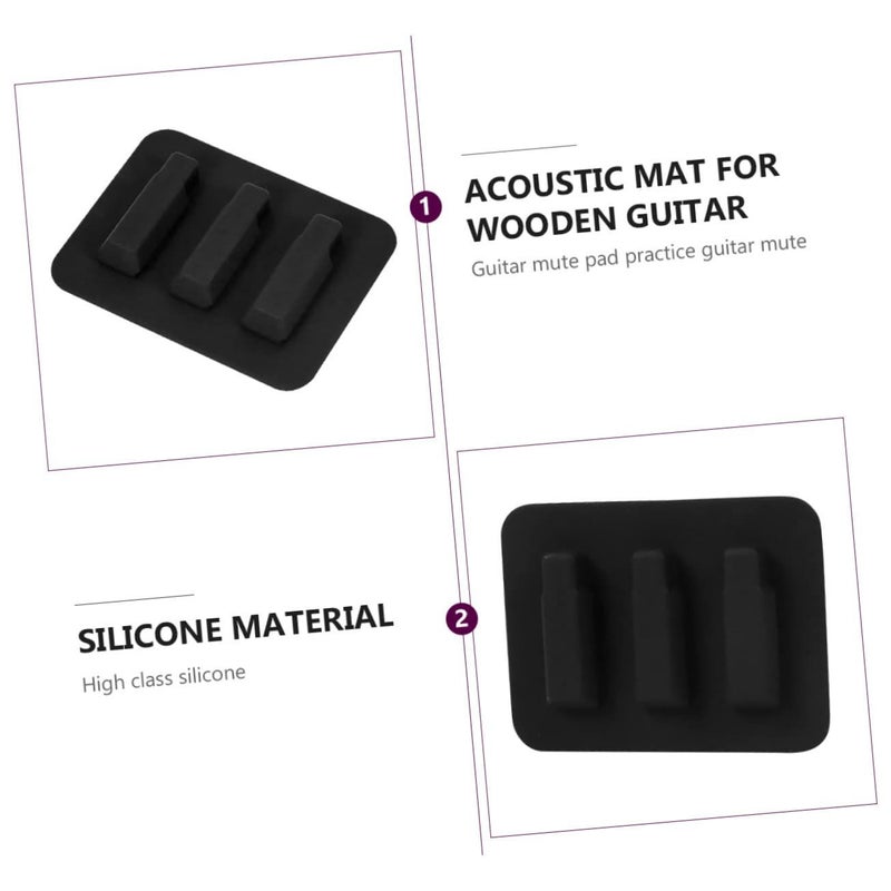 Black Guitar Mute Pad Noise Reduction Foam Soft Practice Tool for Acoustic Guitar - Image 5