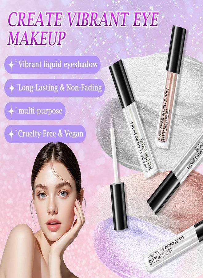 Euphily Liquid Glitter Eyeliner Stick, Waterline Cream Matte Eye Liner & Eyeshadow, Single Metallic Shimmer Water Line Eyes Liner for Daily Makeup, 01# Bling Silver - Image 3