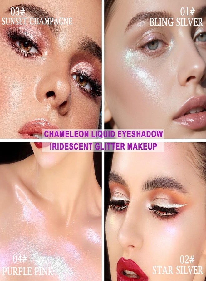 Euphily Liquid Glitter Eyeliner Stick, Waterline Cream Matte Eye Liner & Eyeshadow, Single Metallic Shimmer Water Line Eyes Liner for Daily Makeup, 01# Bling Silver - Image 5