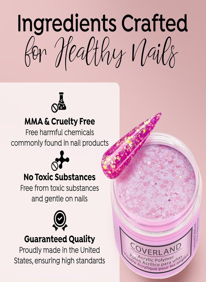 Tones Coverland Acrylic Nail Powder "Vacation Mode" - Limited Edition Acrylic Powder for Nail Design, Sculpting, and Masking Nail Bed Imperfections - Professional Acrylic Nail Supplies - (1.5 Oz) - Image 2
