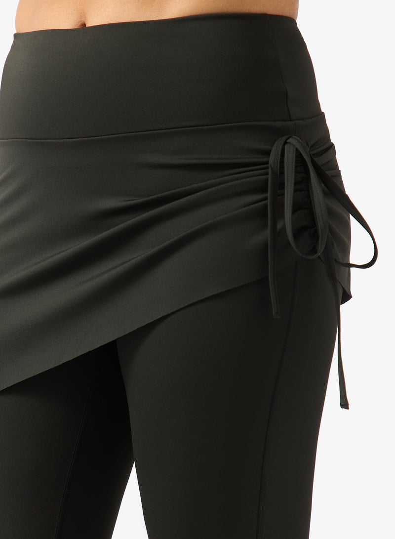 FRWD High Rise Seamless Flared Leggings with Skirt - Image 4