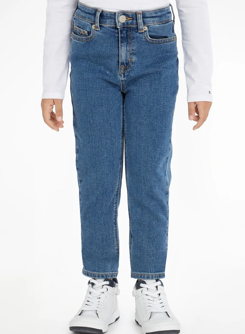 TOMMY HILFIGER Youth Mid Wash Tapered Jeans