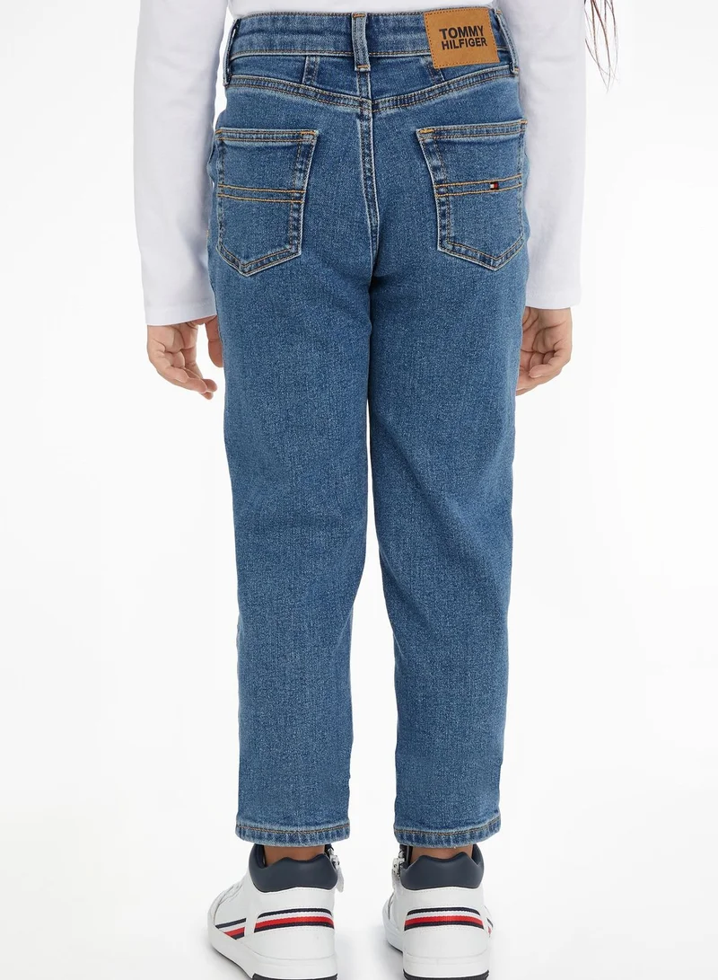TOMMY HILFIGER Youth Mid Wash Tapered Jeans