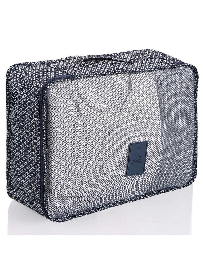 Mossio Packing Organizers,Mossio 7pc Small Medium Large Packing Cubes Set Garment Clothes Bag Navy Star - Image 5