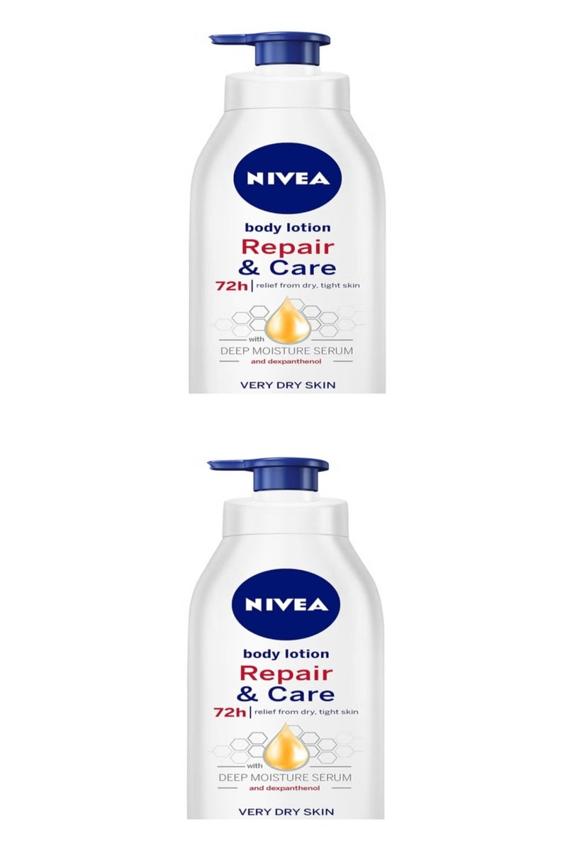 Nivea Repair And Care Body Lotion 2*400ml   (pack of 2) - Image 1